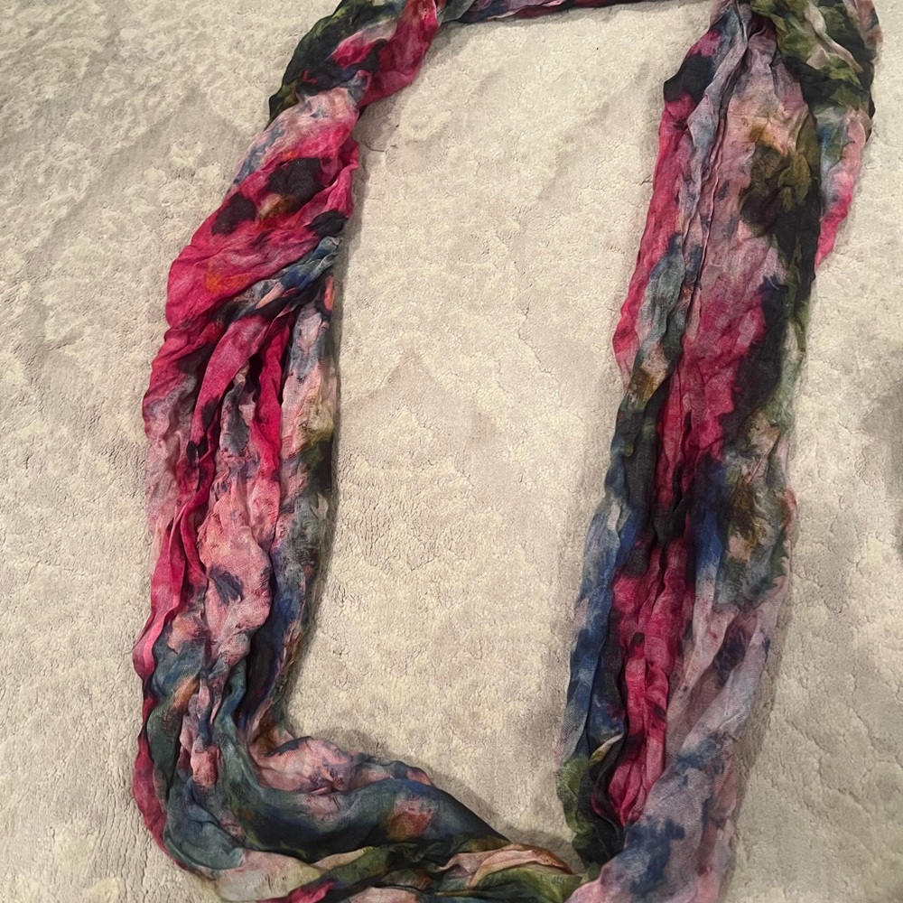 Fay Et Fille floral NWOT infinity Multicolor Neck Wrap/Scarf - Picture 6 of 8